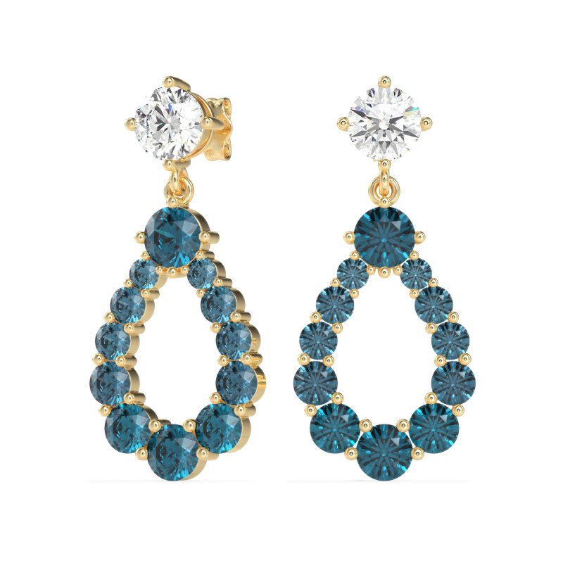Open Pear Dangling Drop Earrings