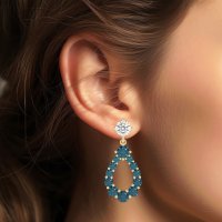 Open Pear Dangling Drop Earrings