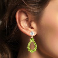 Open Pear Dangling Drop Earrings