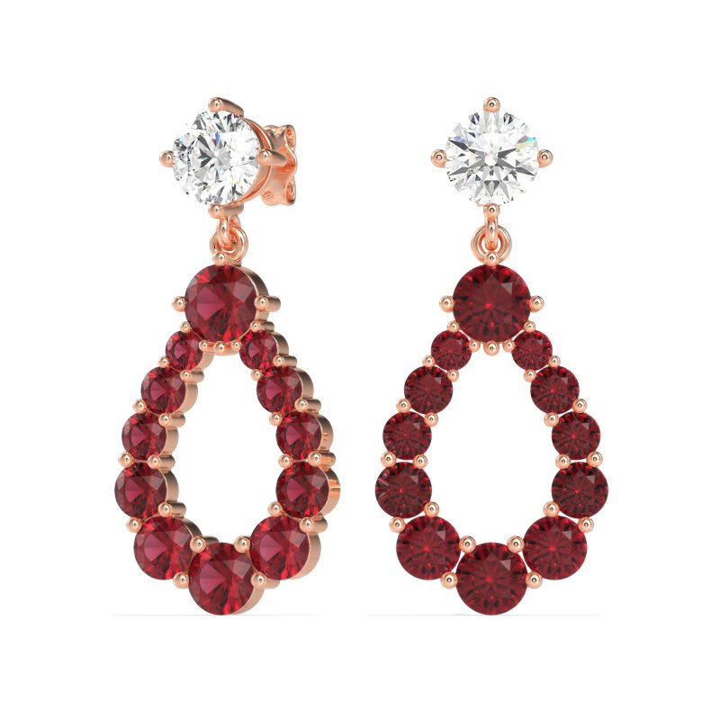 Open Pear Dangling Drop Earrings