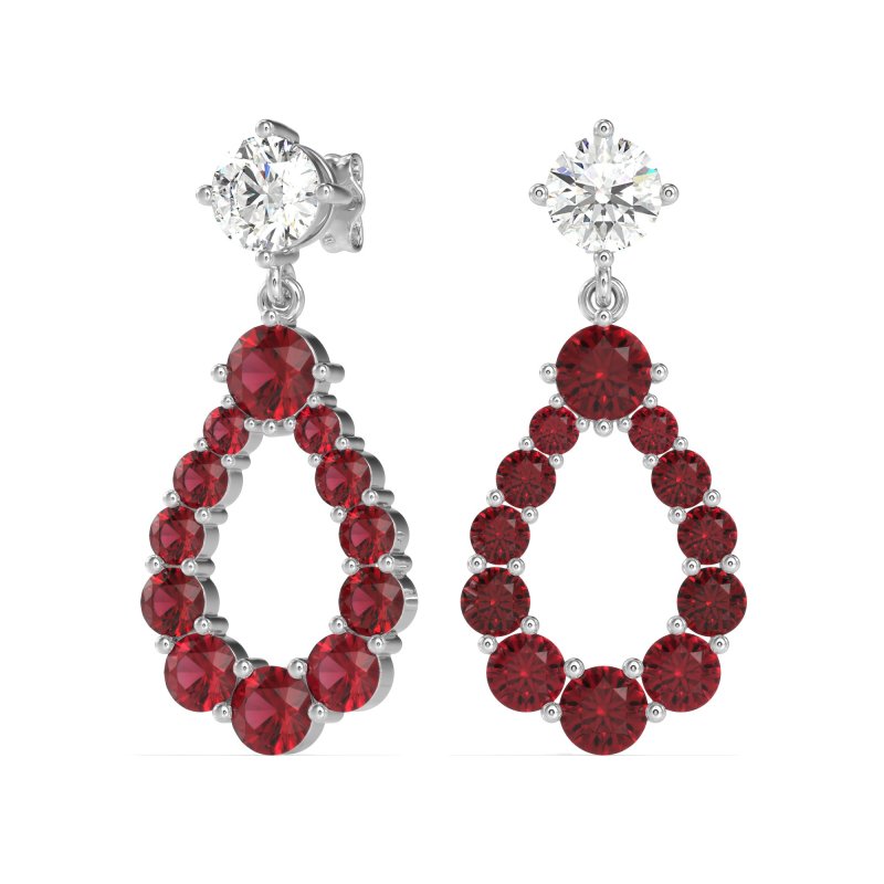 Open Pear Dangling Drop Earrings