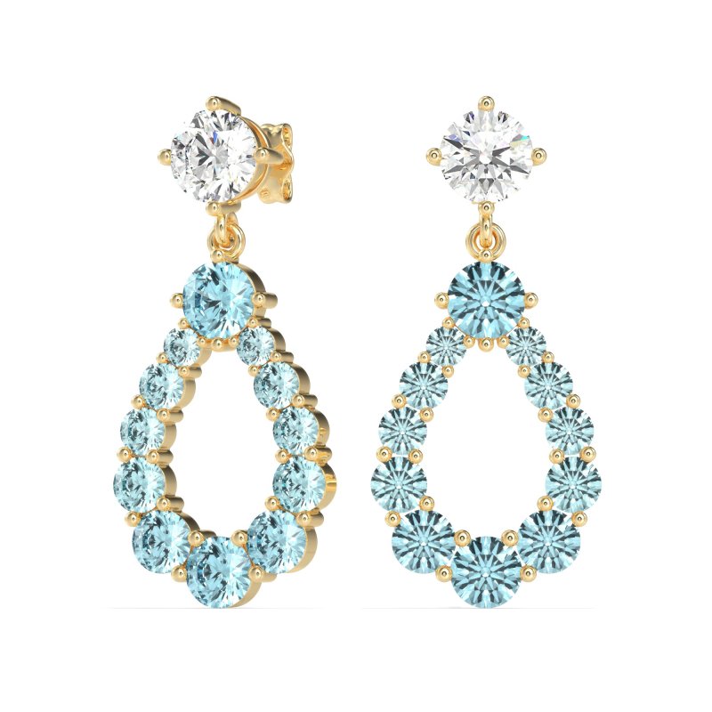 Open Pear Dangling Drop Earrings