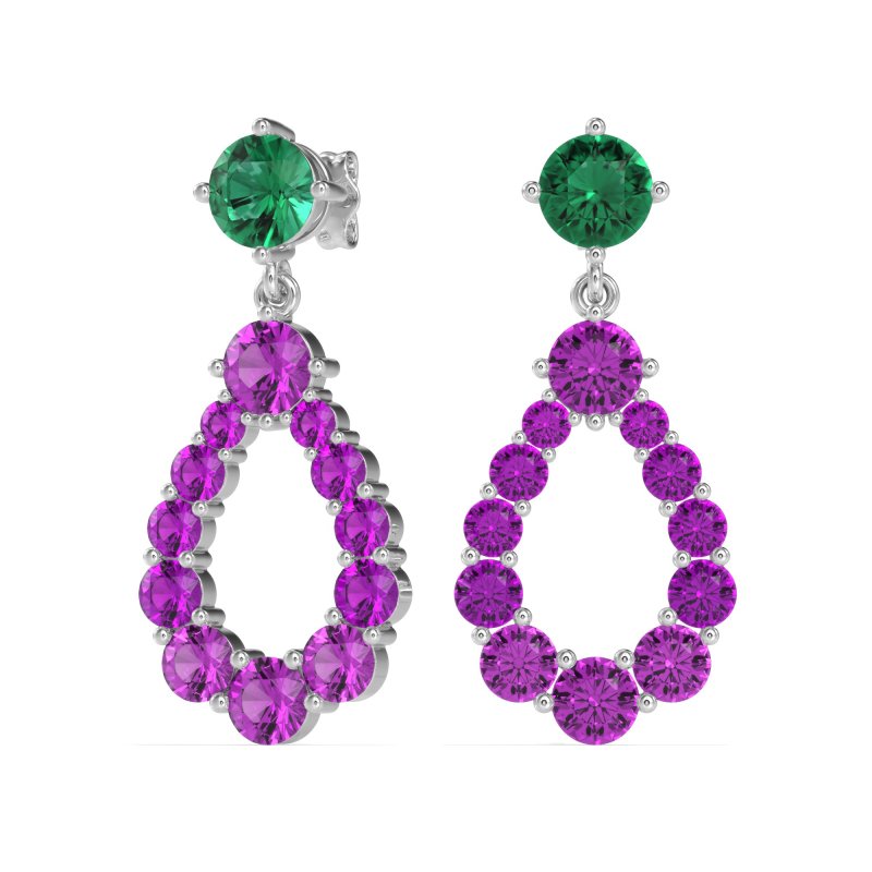 Open Pear Dangling Drop Earrings