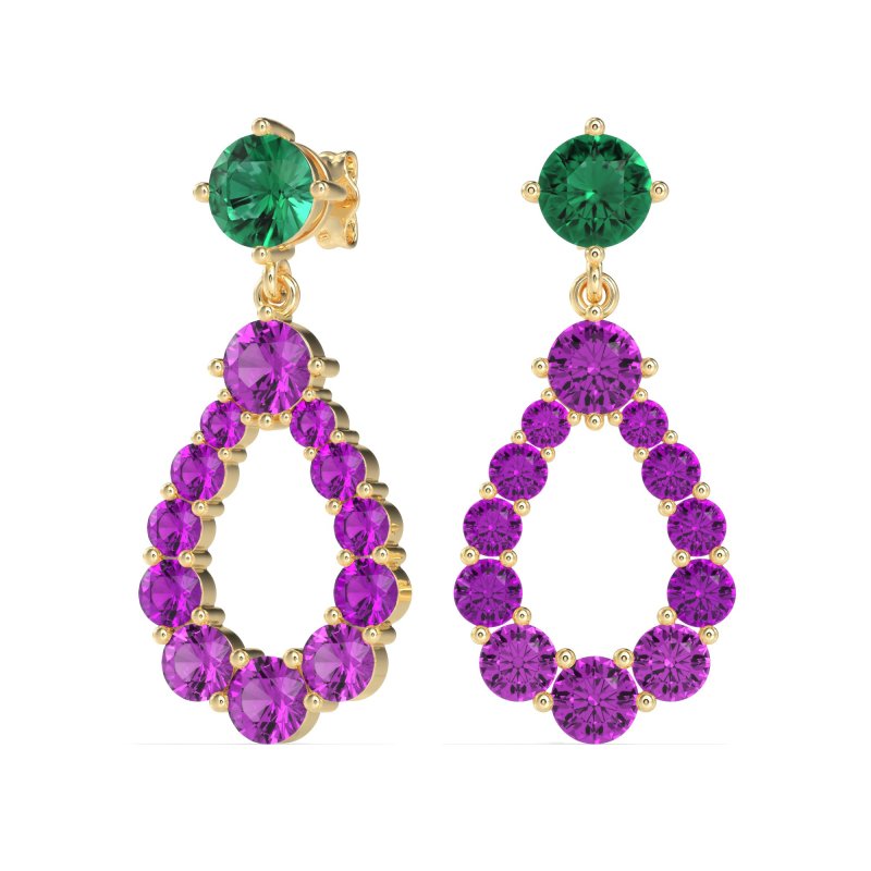 Open Pear Dangling Drop Earrings