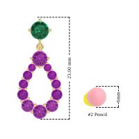 Open Pear Dangling Drop Earrings