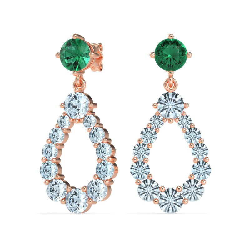 Open Pear Dangling Drop Earrings