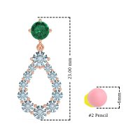Open Pear Dangling Drop Earrings