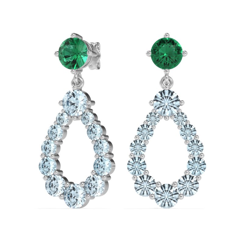 Open Pear Dangling Drop Earrings