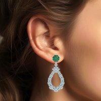 Open Pear Dangling Drop Earrings