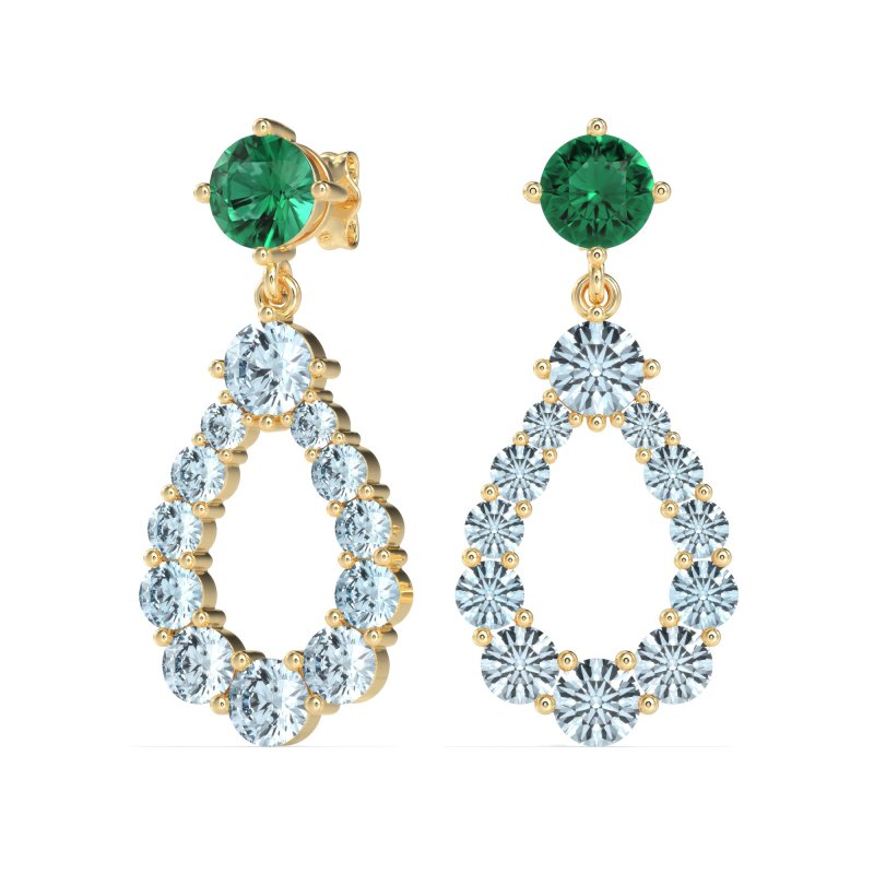 Open Pear Dangling Drop Earrings