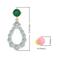Open Pear Dangling Drop Earrings