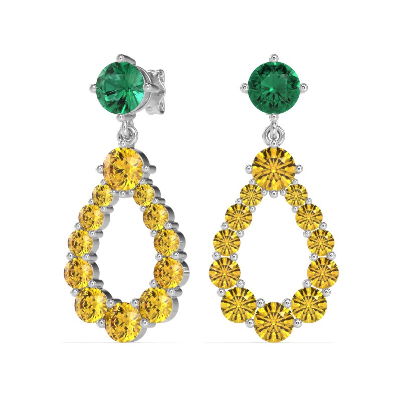 Open Pear Dangling Drop Earrings