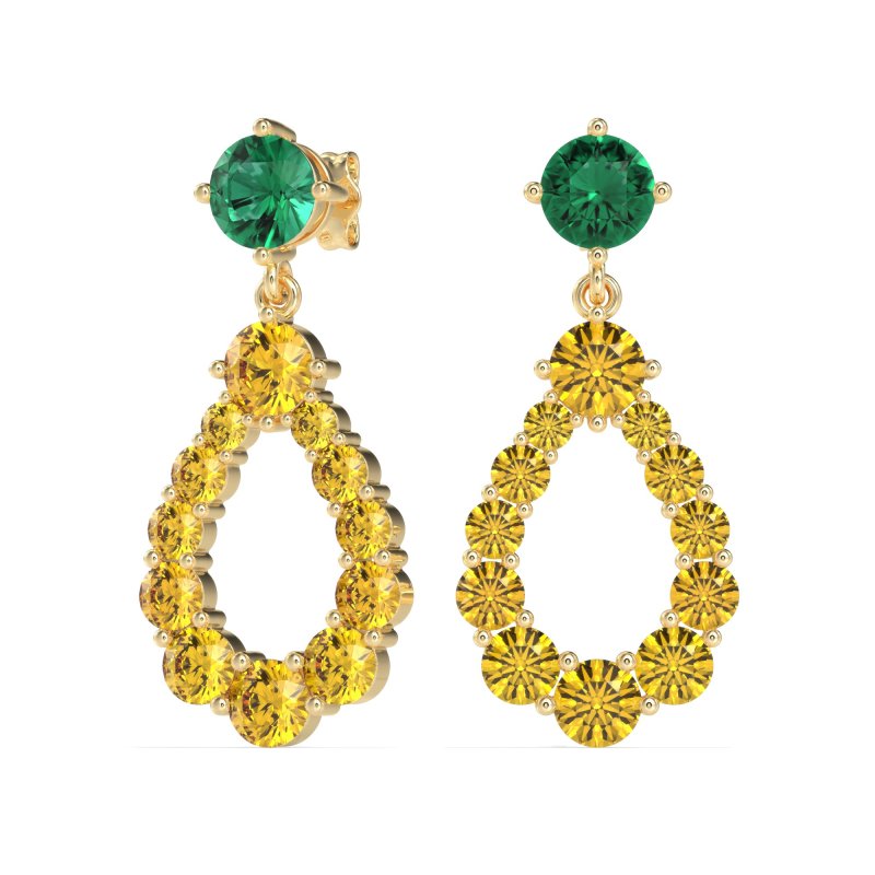 Open Pear Dangling Drop Earrings