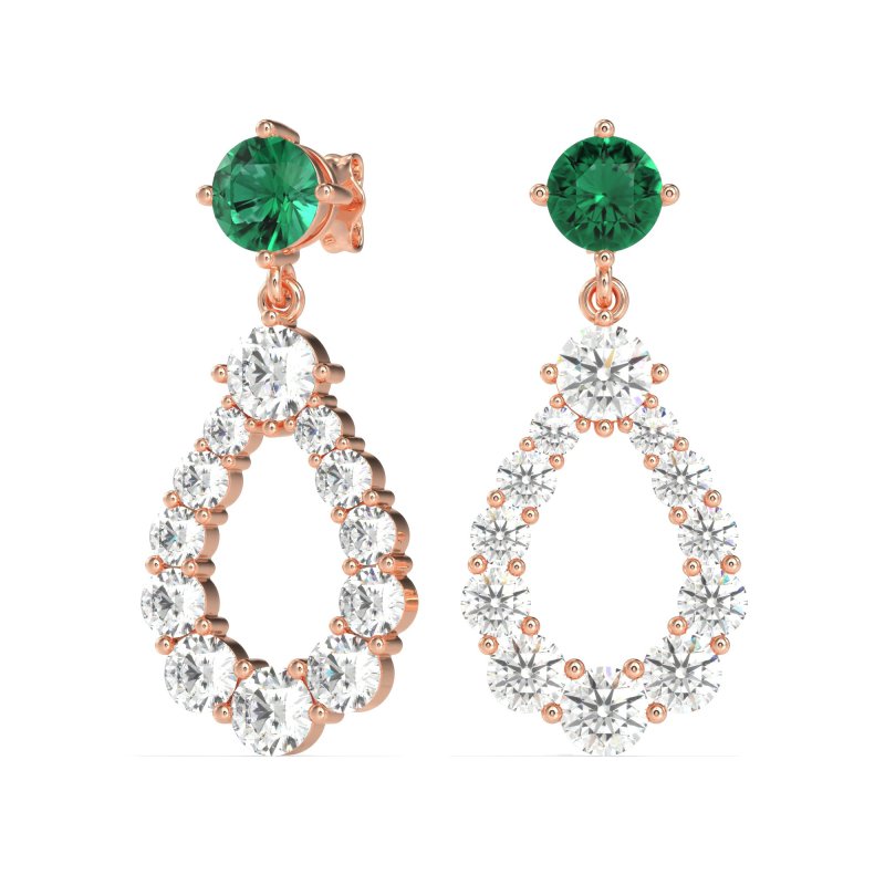 Open Pear Dangling Drop Earrings