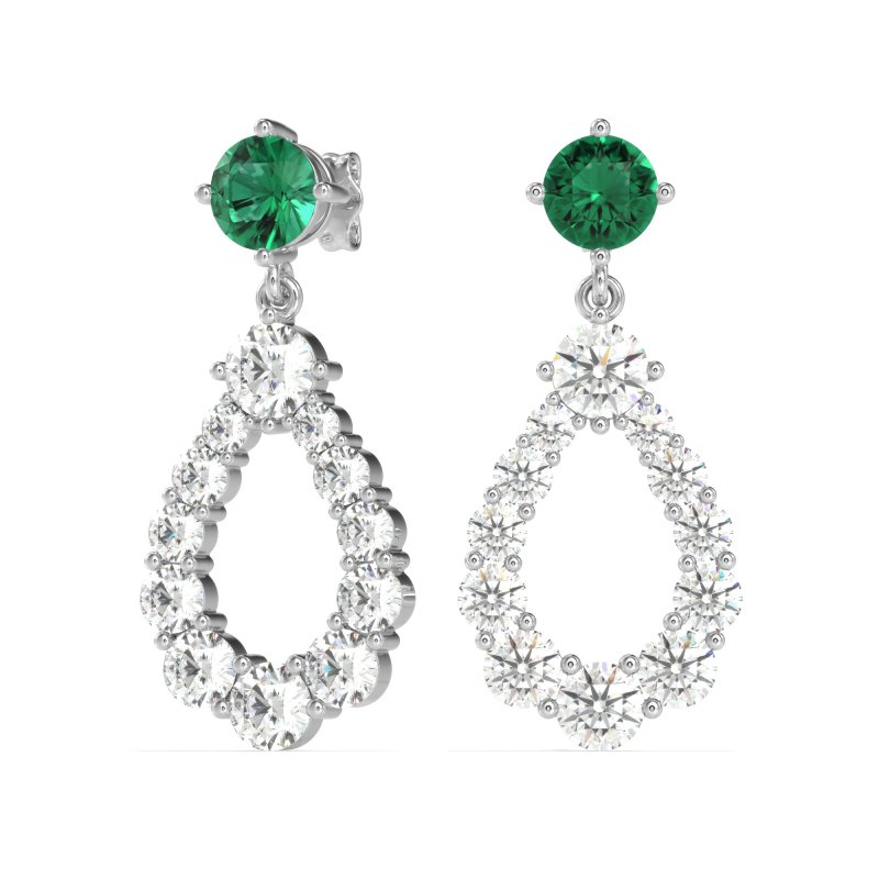 Open Pear Dangling Drop Earrings