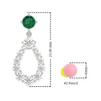 Open Pear Dangling Drop Earrings