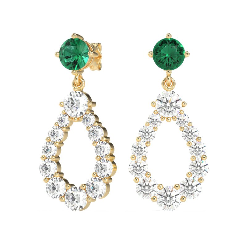 Open Pear Dangling Drop Earrings