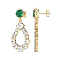 Open Pear Dangling Drop Earrings