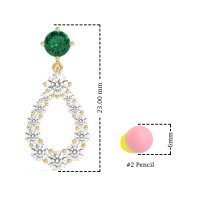 Open Pear Dangling Drop Earrings