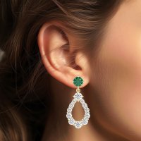 Open Pear Dangling Drop Earrings