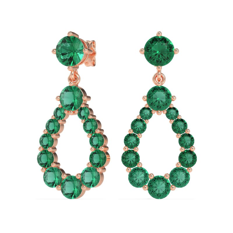 Open Pear Dangling Drop Earrings