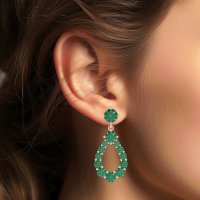 Open Pear Dangling Drop Earrings