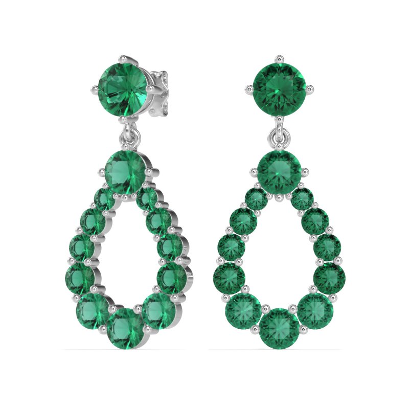 Open Pear Dangling Drop Earrings