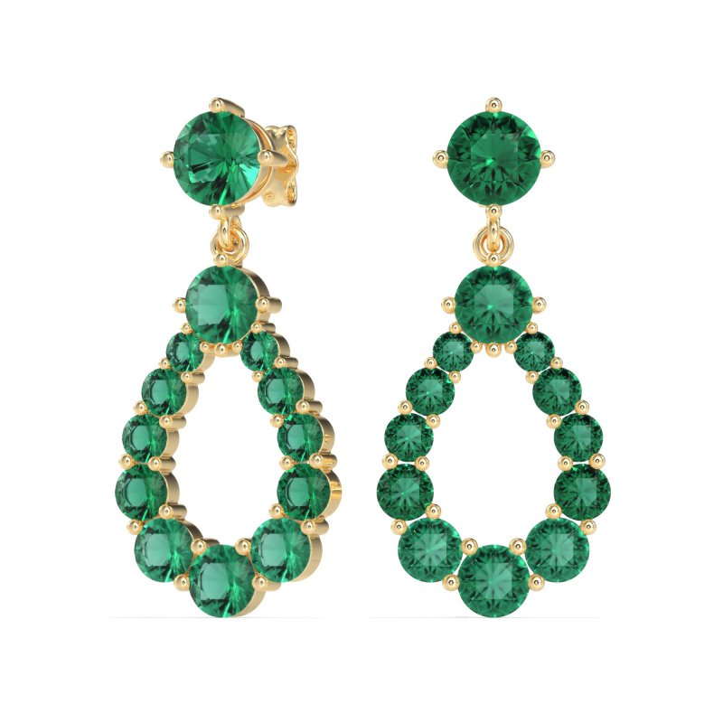 Open Pear Dangling Drop Earrings