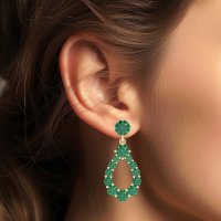 Open Pear Dangling Drop Earrings