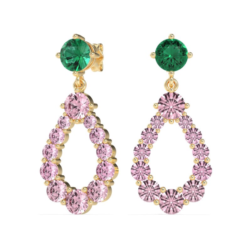 Open Pear Dangling Drop Earrings