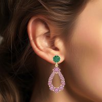 Open Pear Dangling Drop Earrings