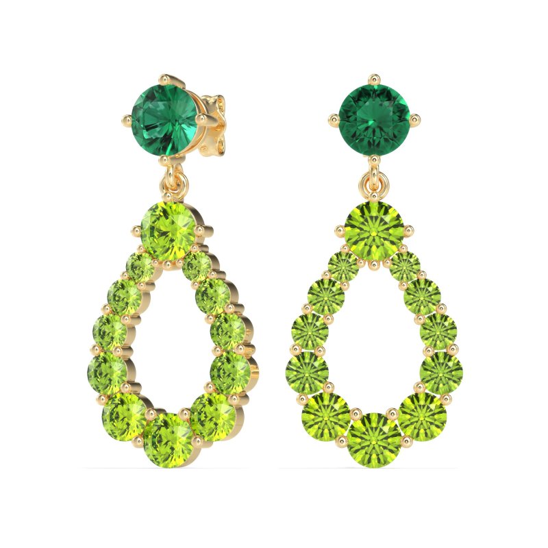 Open Pear Dangling Drop Earrings