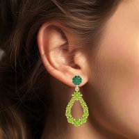 Open Pear Dangling Drop Earrings