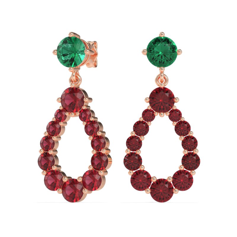 Open Pear Dangling Drop Earrings