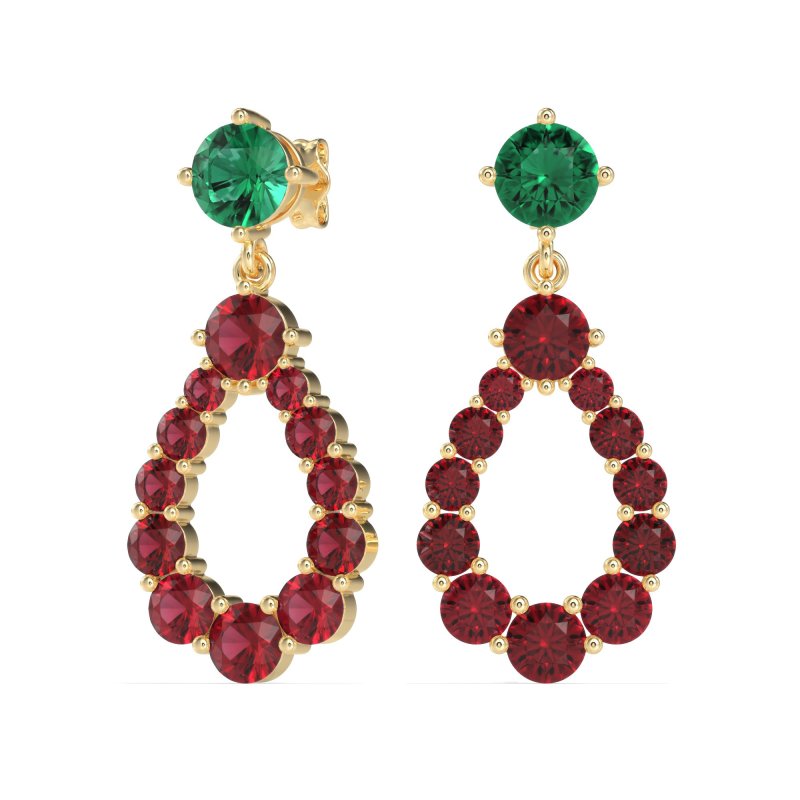 Open Pear Dangling Drop Earrings