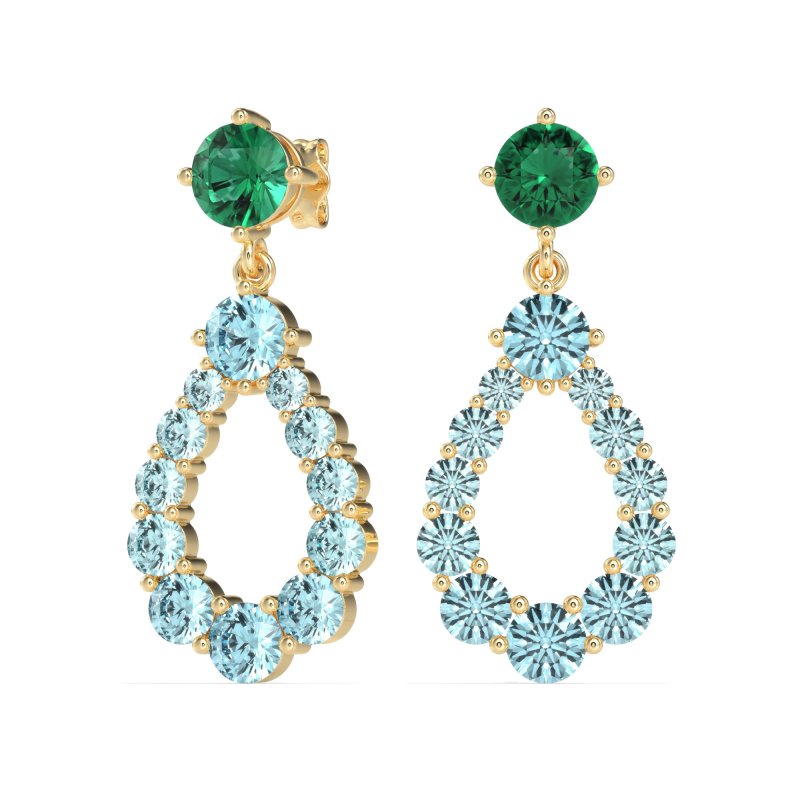 Open Pear Dangling Drop Earrings