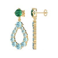 Open Pear Dangling Drop Earrings