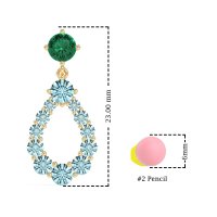 Open Pear Dangling Drop Earrings