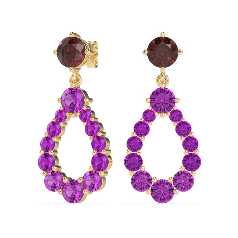 Open Pear Dangling Drop Earrings