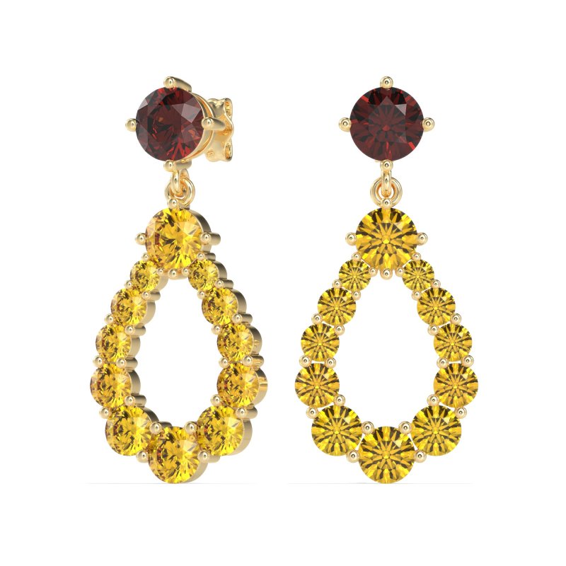 Open Pear Dangling Drop Earrings