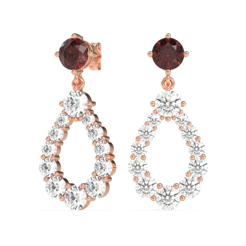 Open Pear Dangling Drop Earrings