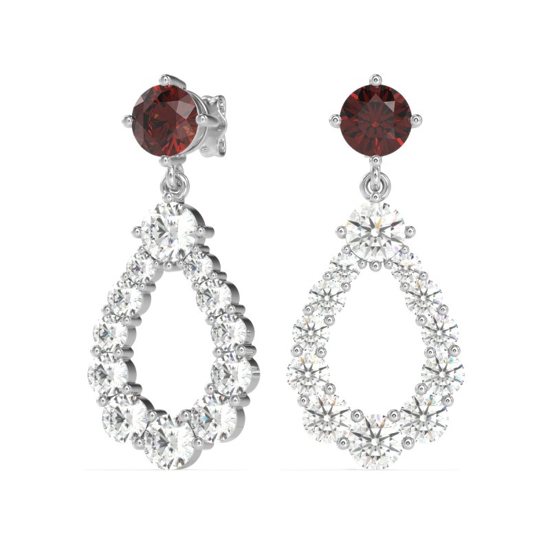 Open Pear Dangling Drop Earrings