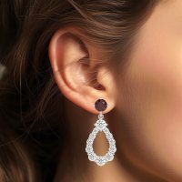 Open Pear Dangling Drop Earrings