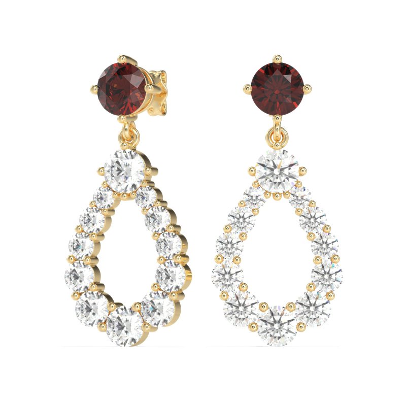 Open Pear Dangling Drop Earrings