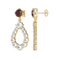 Open Pear Dangling Drop Earrings