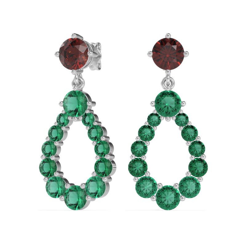 Open Pear Dangling Drop Earrings