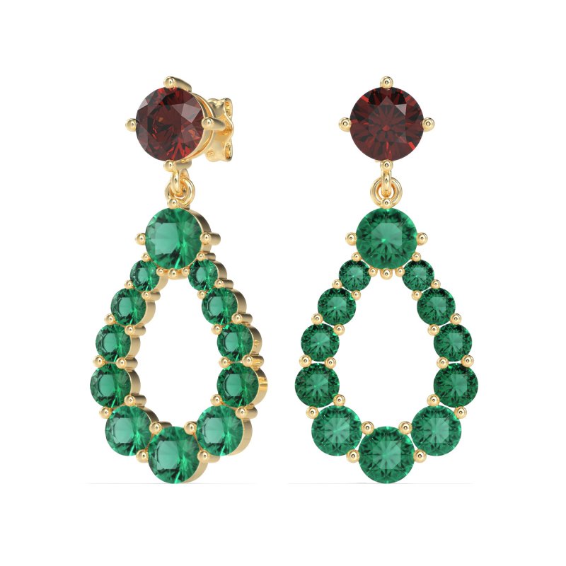 Open Pear Dangling Drop Earrings