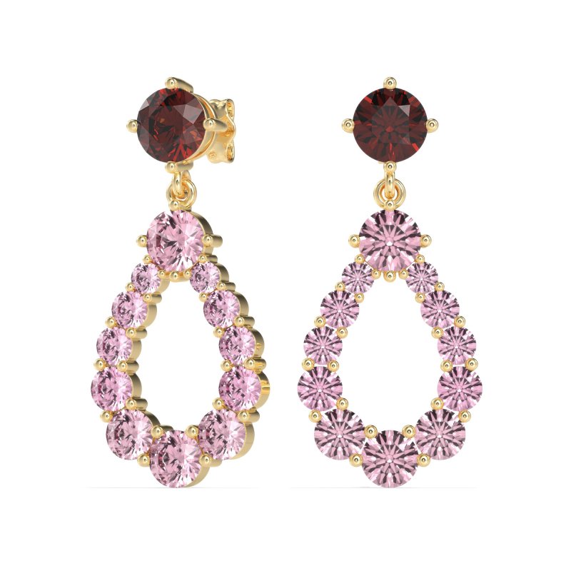 Open Pear Dangling Drop Earrings