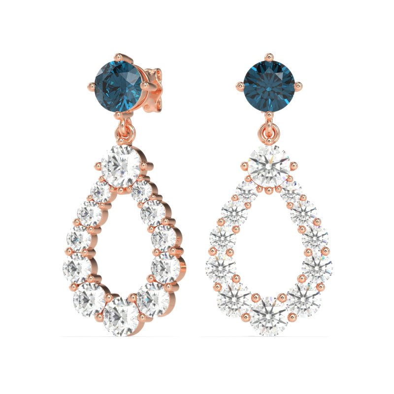 Open Pear Dangling Drop Earrings