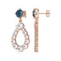 Open Pear Dangling Drop Earrings